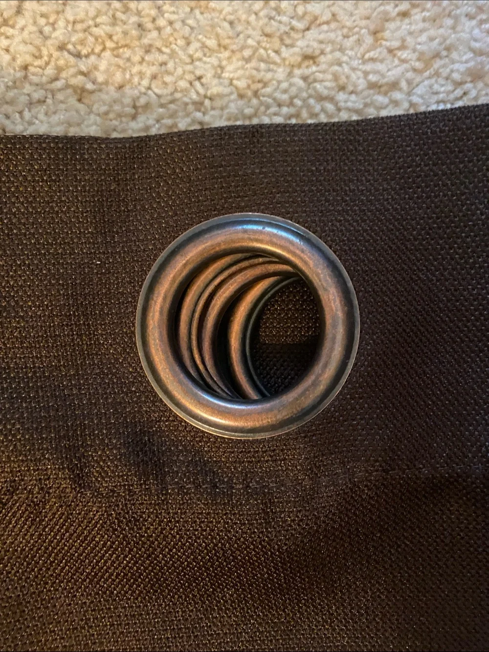 Brown Grommet Top Window Curtain Panel (4 panels)